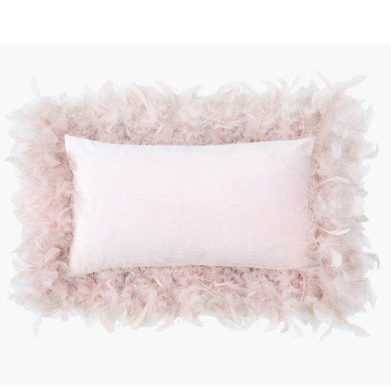 Mona Rectangular Throw Pillow Cover, Pink