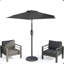 Parasol de marché 7,5 pi avec manivelle et inclinaison. Auvent résistant aux rayons UV pour la piscine. Cour arrière et patio (sans base)-1683910666-1683910678