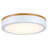 11-in Selectable LED 3000K,4000K,5000K Flush Mount with White and Wood Finish