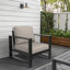Fauteuil d'extérieur en métal Dulcie avec coussins Sunbrella®-1213861159