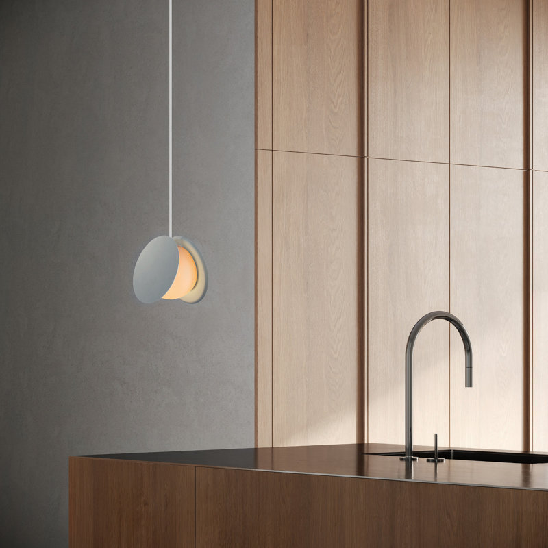 Pendulum Pendant Light, Sedona, White, 14" H x 9.69" W x 8.03" D