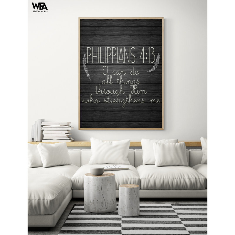 «I Can Do All Things Print», art mural de verset de 4,13, impression chrétienne encadrée, verset de la Bible, décoration murale encadrée