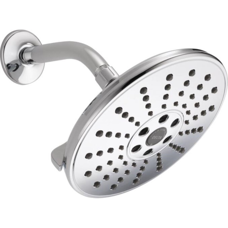 Rain Adjustable Shower Head with H2Okinetic Technology, Lumicoat Chrome