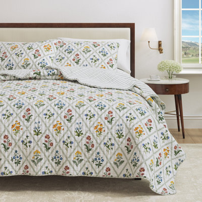 Ensemble de courtepointe Floral Lattice Spring