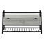 Banc moderne moderne 42 po avec cadre en stratifié gris et attaches en métal noir