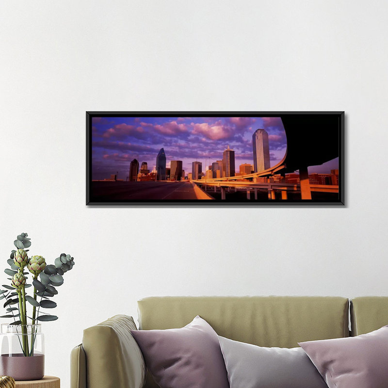 «Skyscrapers in a City, Dallas, Texas, USA # 2» par Panoramic Images, reproduction d'art graphique sur toile tendue