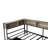 Corner Daybed  Frame With Bookcase,LED Light And Charging Station-1431306838
