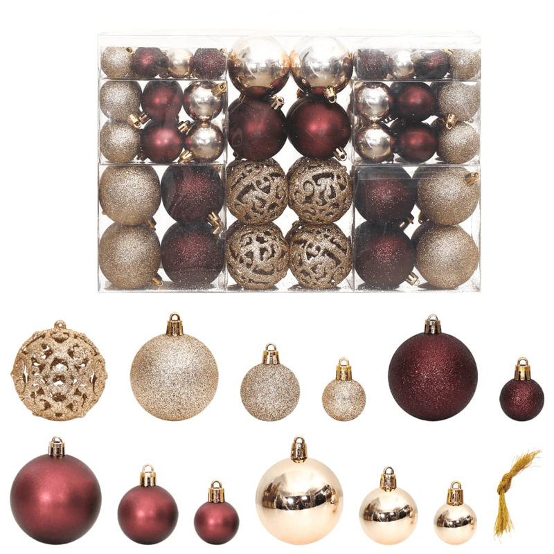 6cm Solid Colour Bauble, Champagne