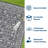 Reversible Outdoor Rug Modern UV Resistant Waterproof Plastic Patio Carpet Easy to Clean, Durable Design - Large Mat for Garden, Lawn, Patio, Porch-1042201703-1042201701