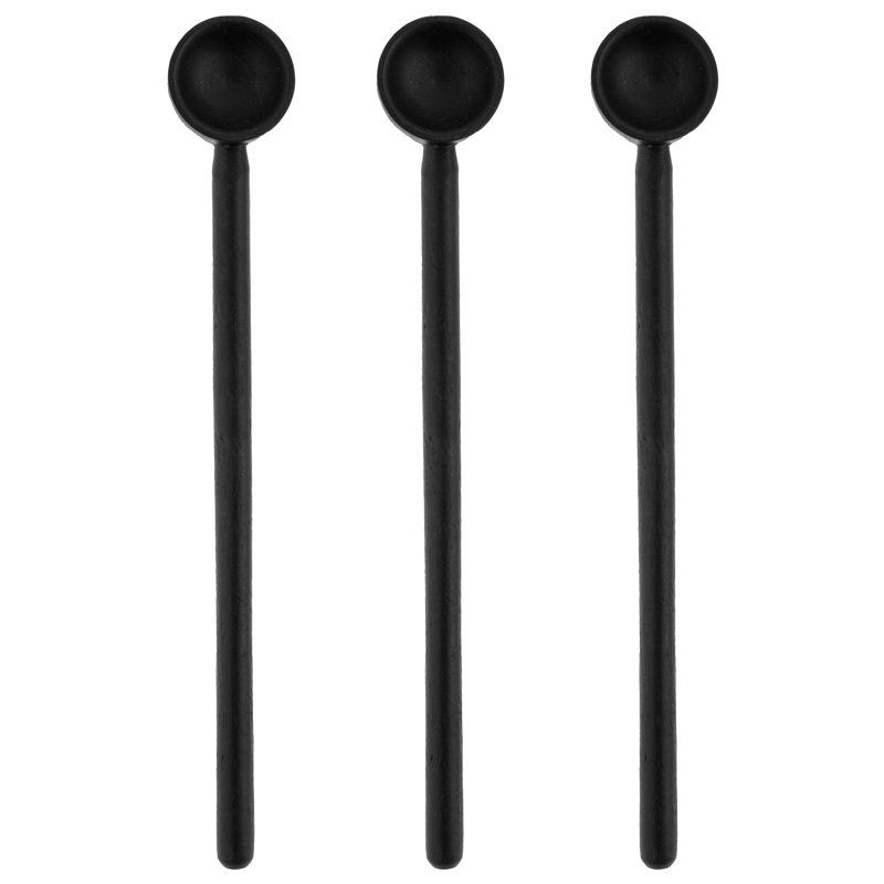 Ensembles de cuillères en bois noir moyen