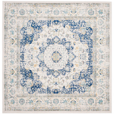 Annette Oriental Ivory/Blue Area Rug