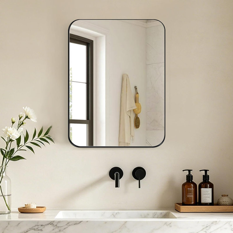 Metal Rectangle Mirror, 40L x 30W cm