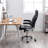 Inbox Zero Adjustable Ergonomic Faux Leather Swiveling PC & Racing Game Chair in Black