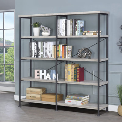 4-Shelf Open Bookcase, Bookshelf, Storage Bookcase, Wood Bookcase