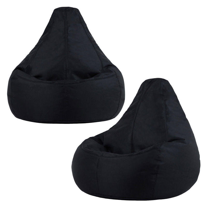 icon Dalton Medium Beanbag Outdoor Black Set of 2, Black