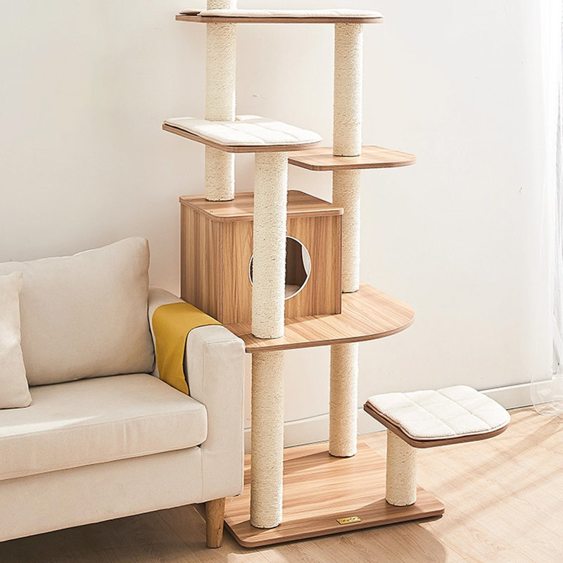 6 Tiers Cat Tree with Condons,Perch,Scratching Posts
