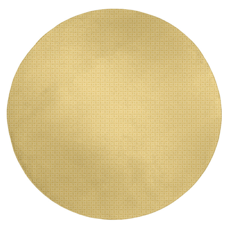 Tapis jaune napperon monochrome, Rond 5 pi