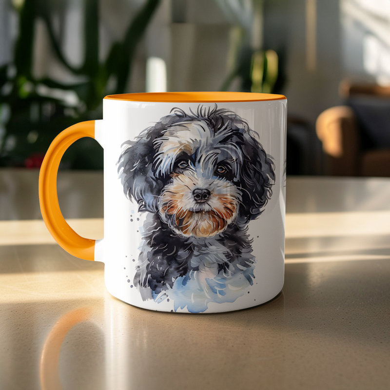 Ceramic Coffee Mug, Orange, 2