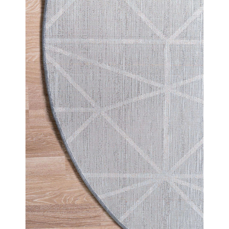 Clidy Abstract Indoor Rug, Round 5'