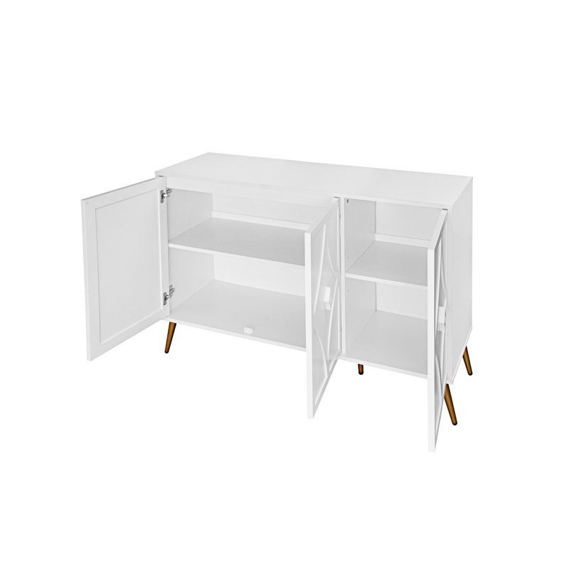 Armoire d'appoint 3 portes avec rangement