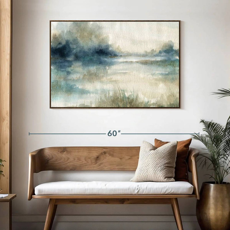 Still Evening Waters II, 46" X 31", Floating Frame Walnut