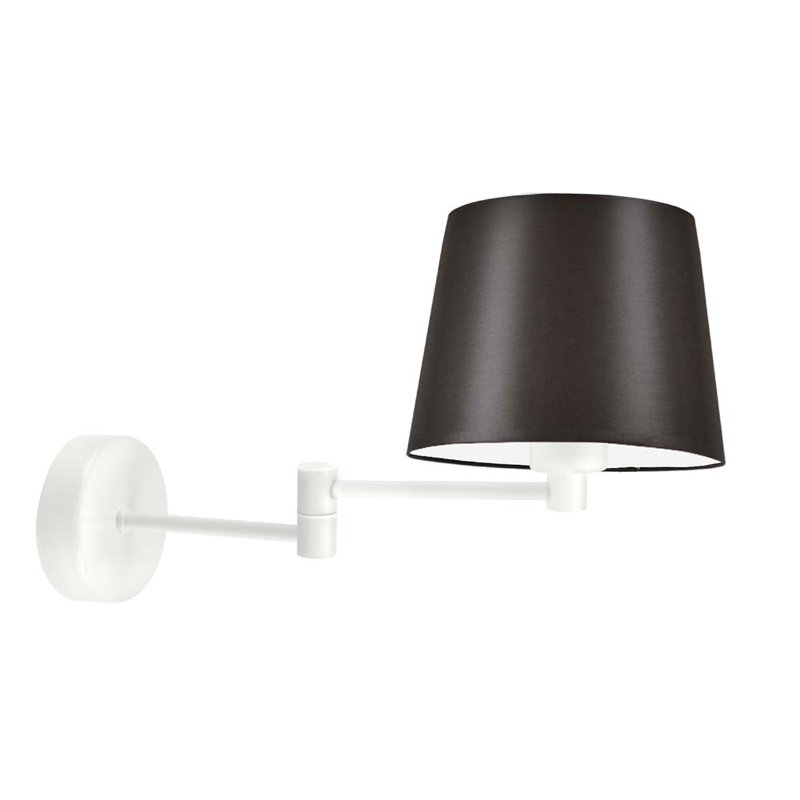 Ayannia Armed Sconce, White, Brown