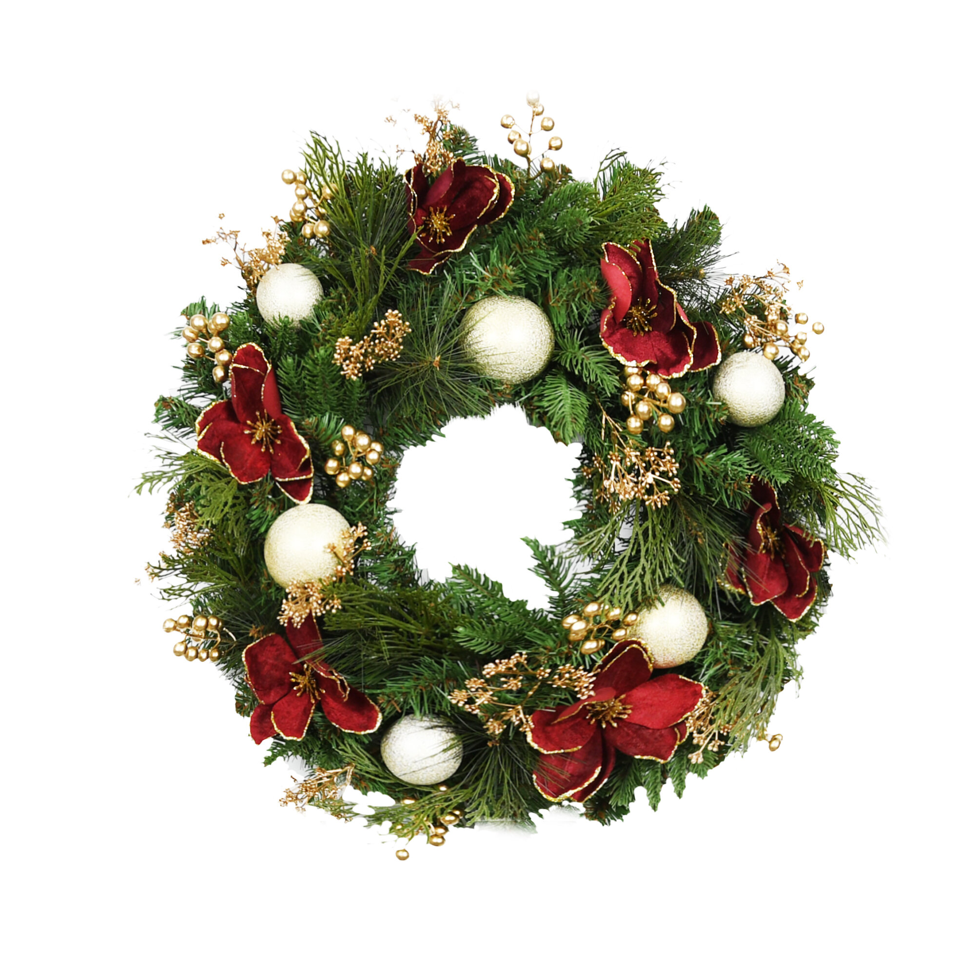 The Holiday Aisle® Handcrafted Faux Mixed Assortment 26'' Wreath | Wayfair