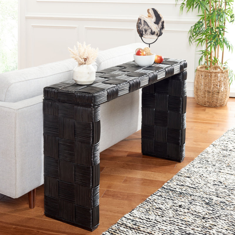 Redrow 51.18'' Console Table, Black