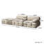 Canapé modulaire rembourré 3 pièces en velours avec repose-pieds Cylar-979416821