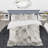 Indigold Grey Peonies II - Farmhouse Duvet Cover Set - Microfiber Polyester-38757572