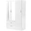 Everheart 3 Door Solid Wood Wardrobe