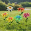 Ensemble de 4 piquets de jardin en métal 4 pièces