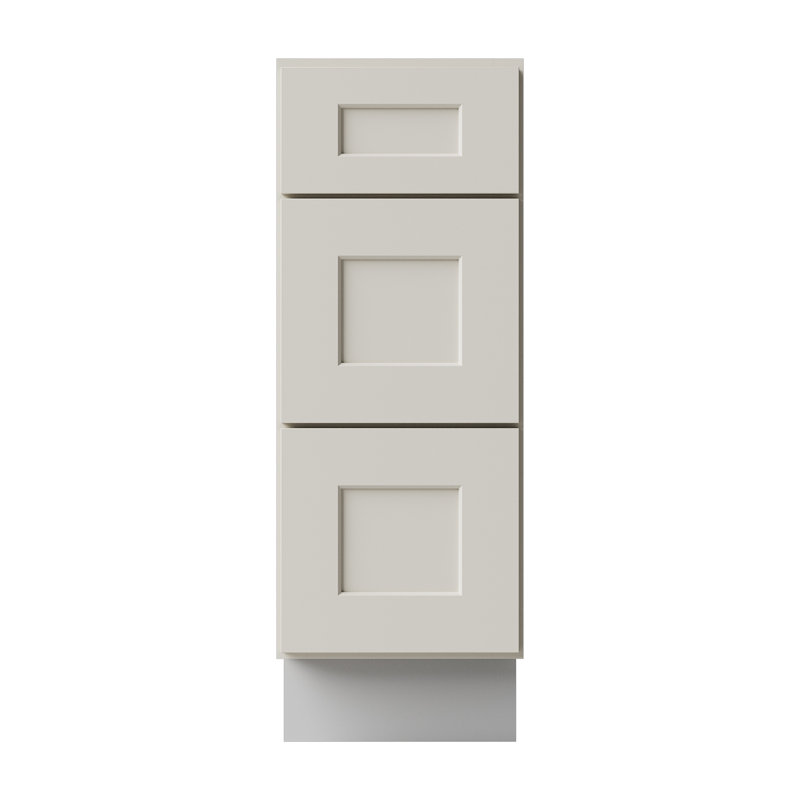 Armoire de cuisine en bois massif prête à assembler, Crème Shaker, 12"