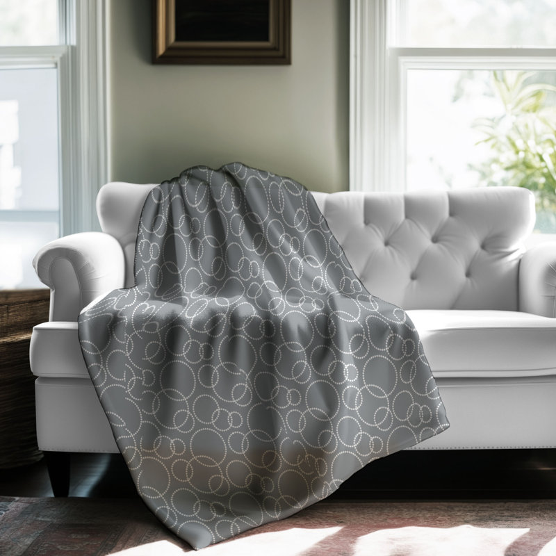Couverture grise en sherpa 1 pièce, L 50 po x L 60 po