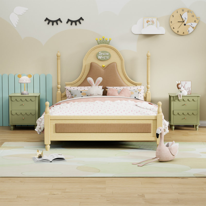 Table de chevet en forme de nuage de 19,7 po Dorlan, Vert