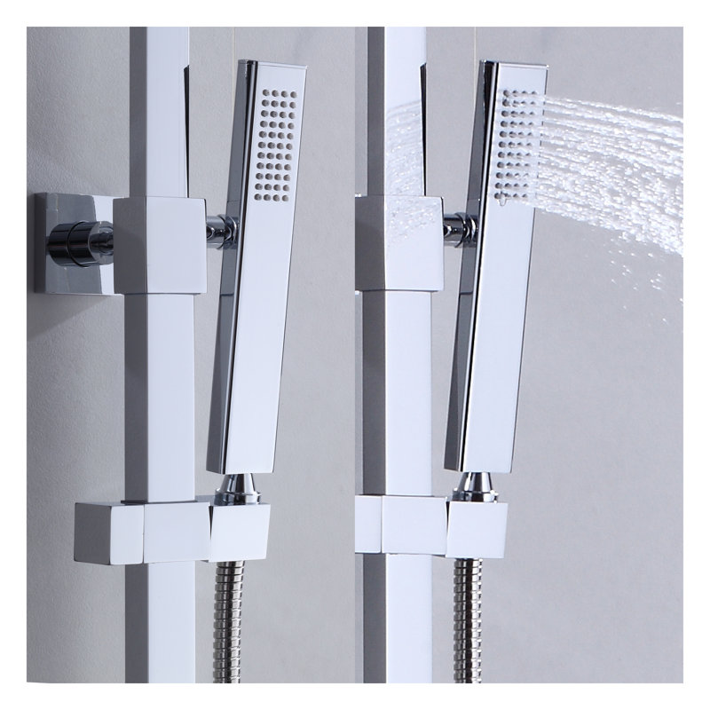 Robinet de douche avec valve brute, Chrome