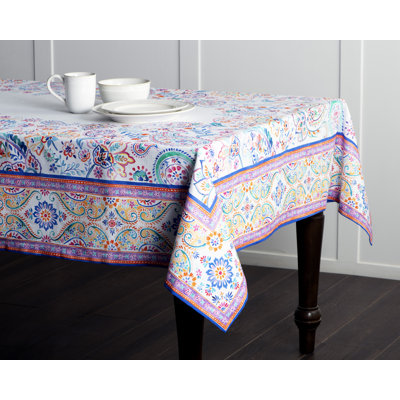 Maison d'Hermine Indian Floral 100% Cotton Tablecloth - 54" x 72"