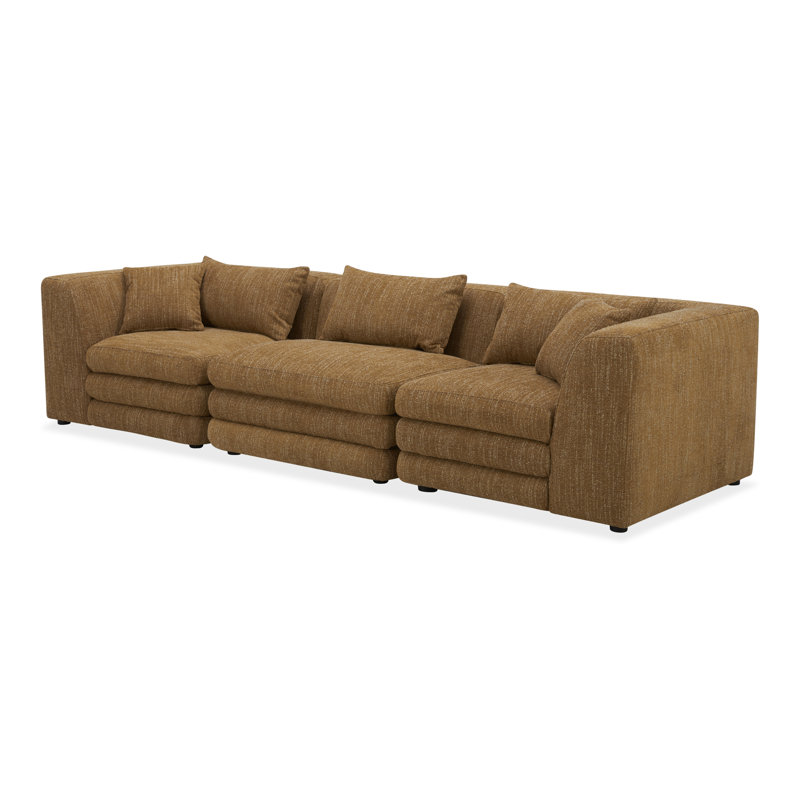 LOWTIDE Modular Sectional, Amber Glow Mustard Tweed