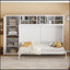 Grand lit escamotable mural avec armoires-346299448