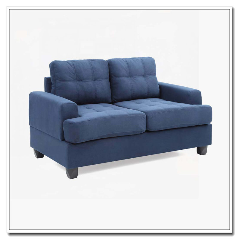 Causeuse chic transitionnelle en bleu marine, Marine