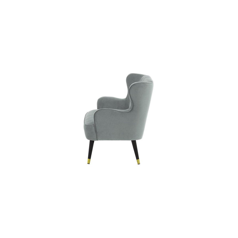 Airiel 2 Seater Velvet Sofa, Light Grey
