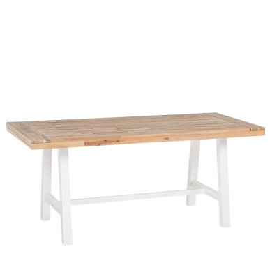 Tinna Rectangular Acacia Solid Wood Outdoor Dining Table - 170 cm W 80 cm D