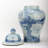 Blue and White Lidded Jar