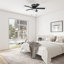 Ventilateur de plafond d'intérieur noir mat 42 po avec lumière et chaîne de traction Braystone