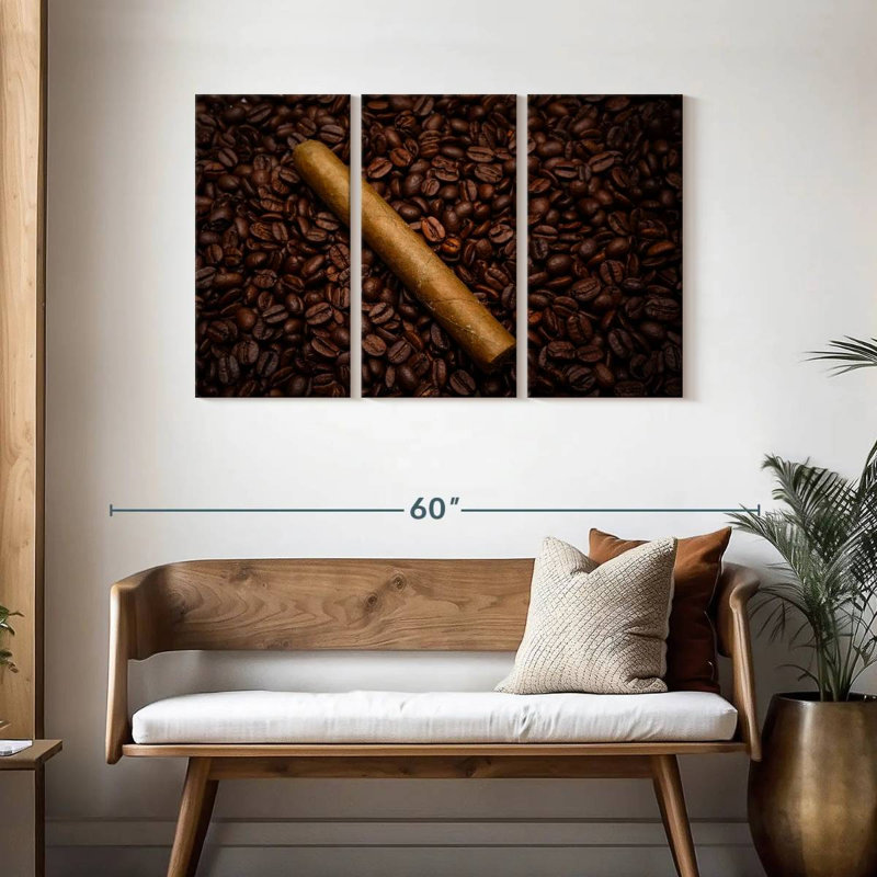 Cigare Senne sur grains de café, H 28 po x l 45 po