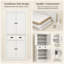 Armoire de rangement blanche autoportante avec étagères réglables pour cuisine ou salle de bain