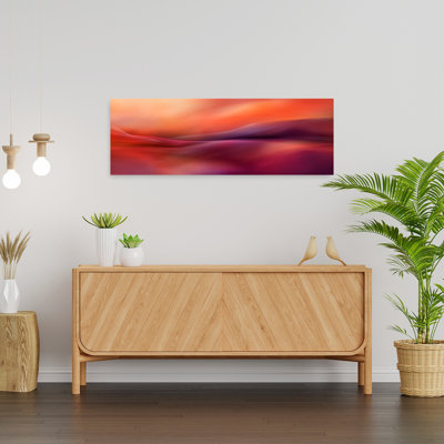 Abstract Sunset Hues Abstract Ethereal Modern Sunset Wall Art