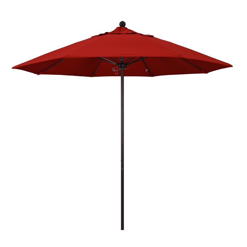 Parasol de marché 9 pi Hibo, Rouge - Pacifica, Bronze