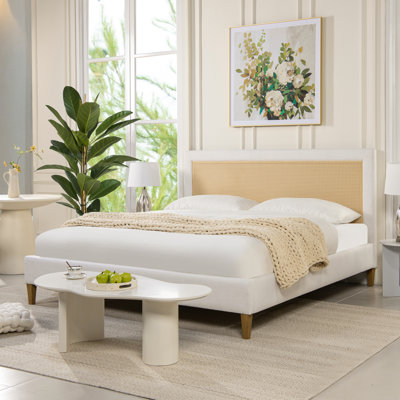 Billingsly Upholstered Cane-Back Bed