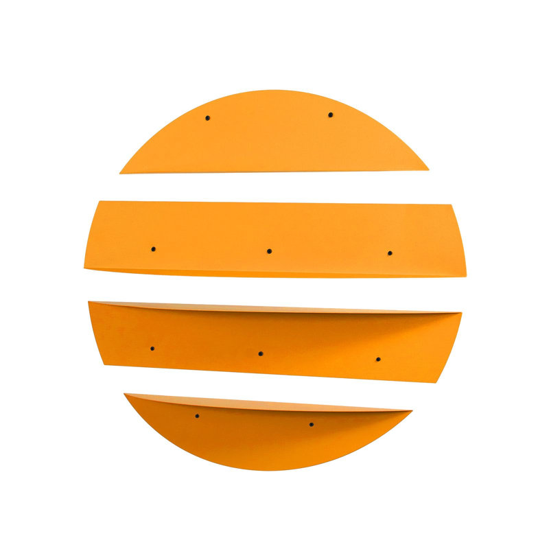 Decorative Metal Wall Shelf, Orange
